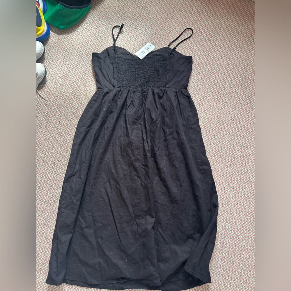H&M Black Midi Spaghetti-Strap Dress - Picture 10 of 12